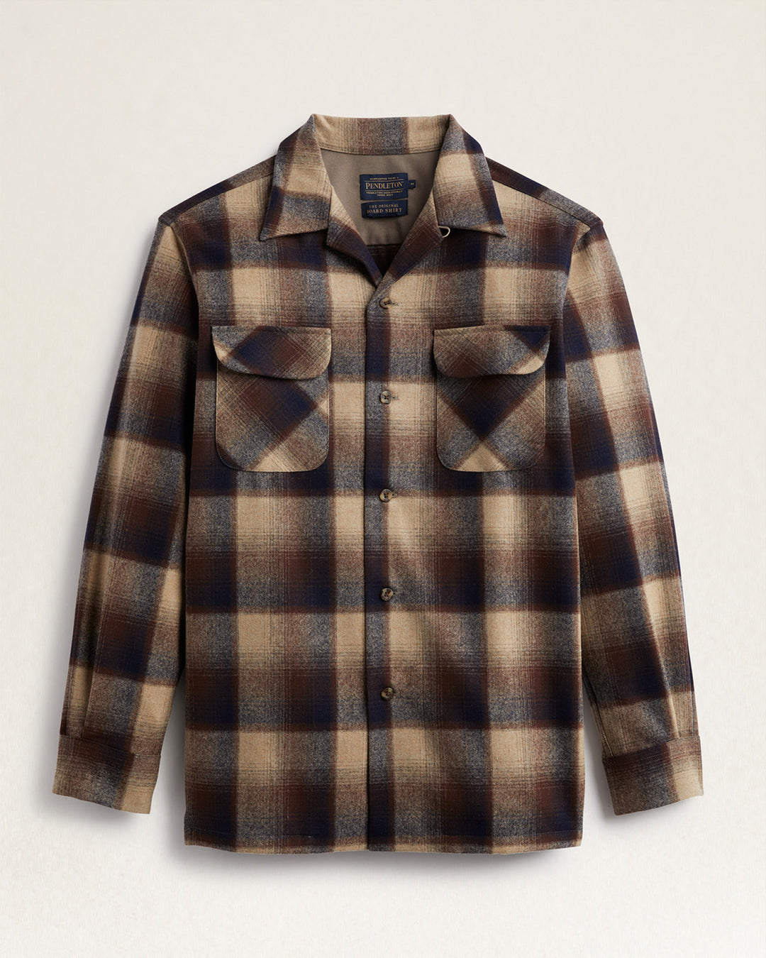 Plaid Board Shirt - Brown & Navy Ombre