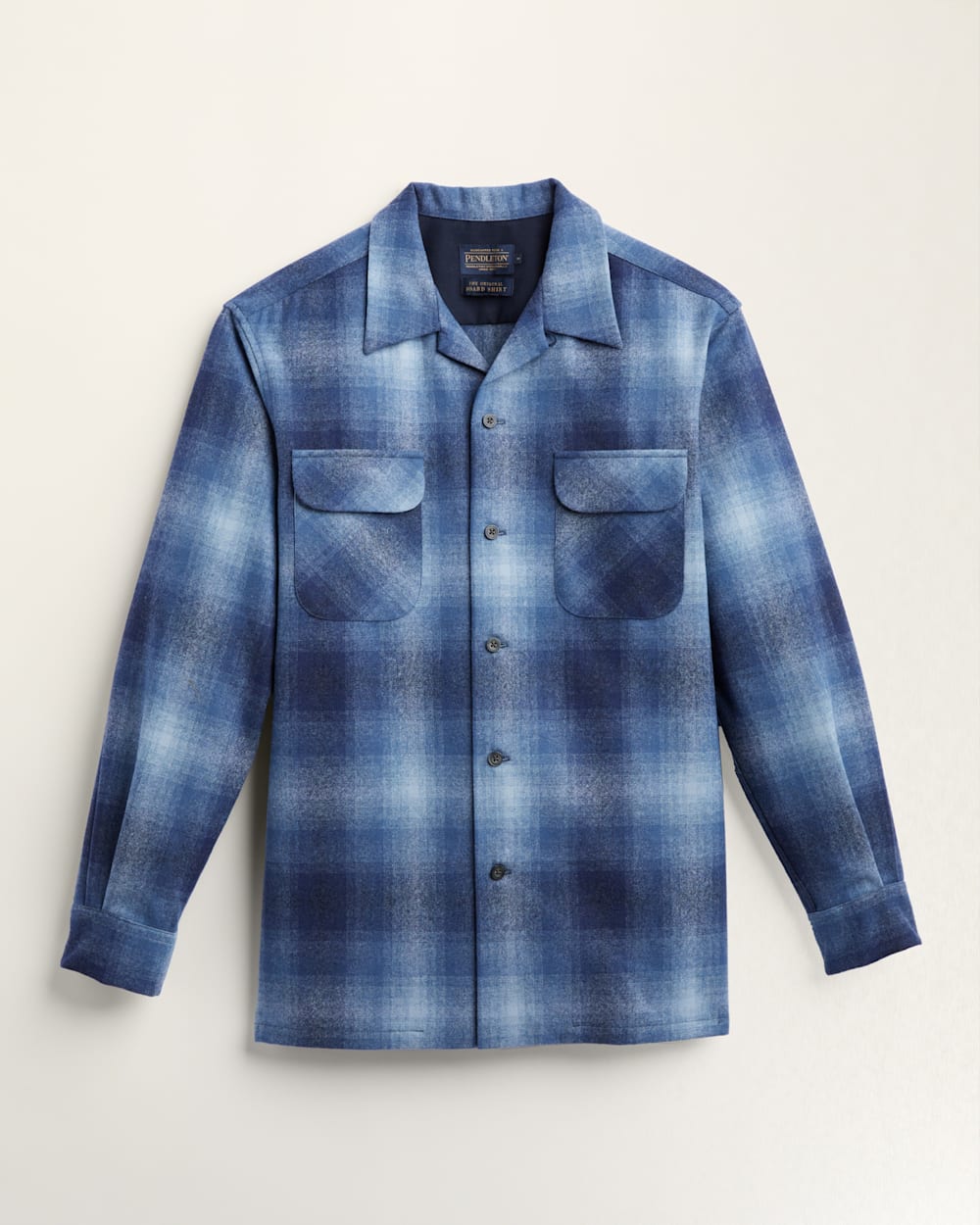Plaid Board Shirt - Navy Mix Ombre Tall