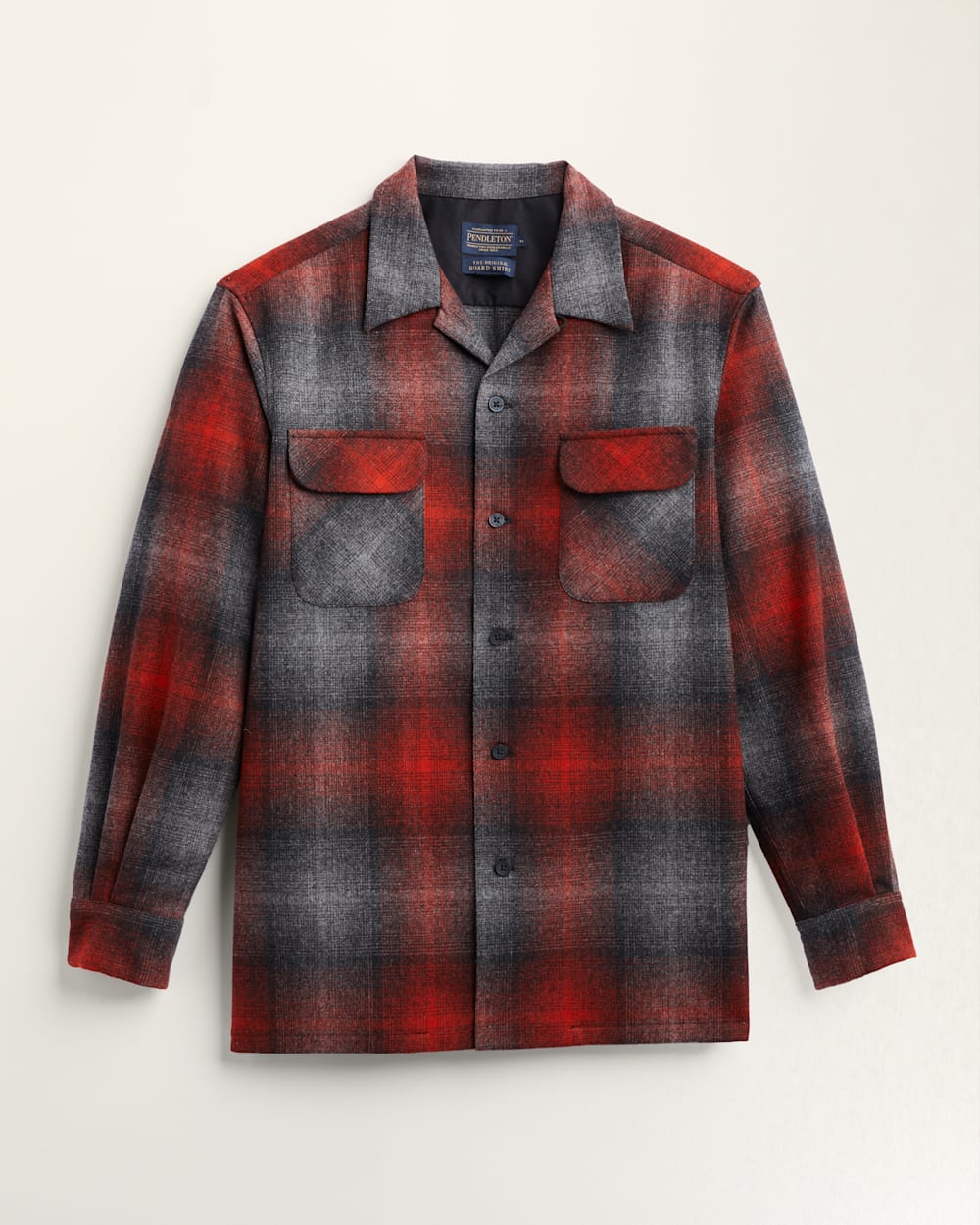 Plaid Board Shirt - Red/Black Ombre