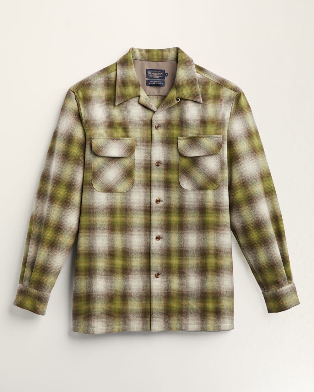 Board Shirt - Plaid Brown/Green Ombre