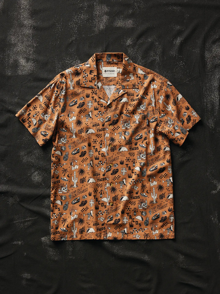 Raise Hell Eat Tacos Button Up