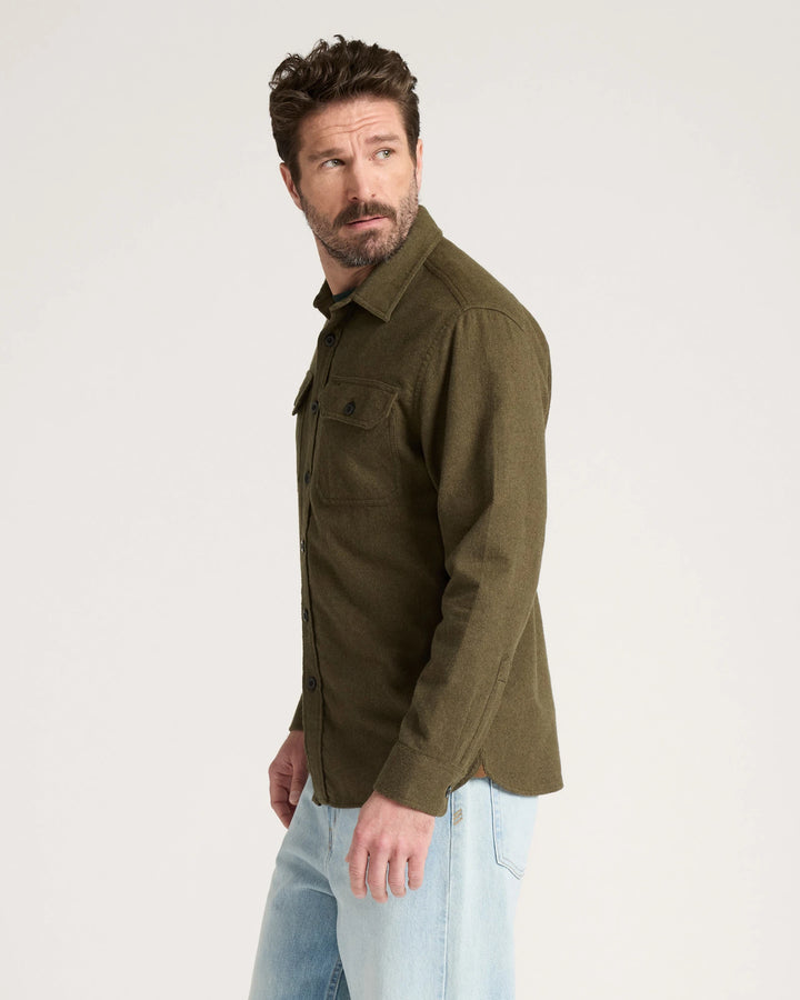 Burnside Flannel Shirt - Forest Green Heather