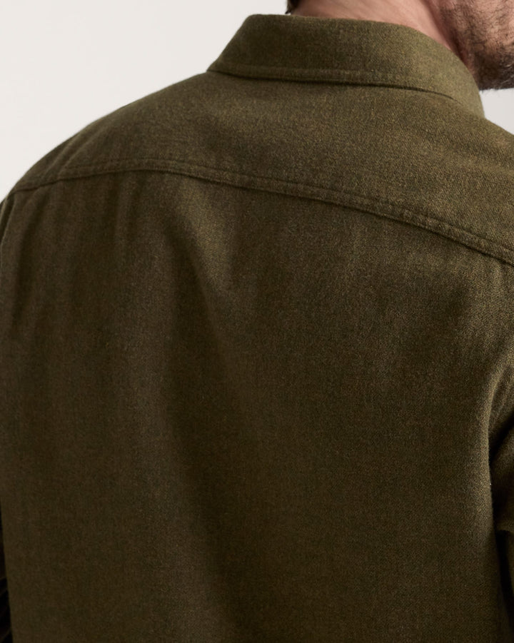 Burnside Flannel Shirt - Forest Green Heather
