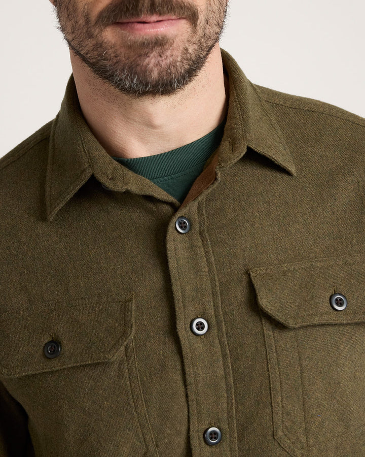 Burnside Flannel Shirt - Forest Green Heather