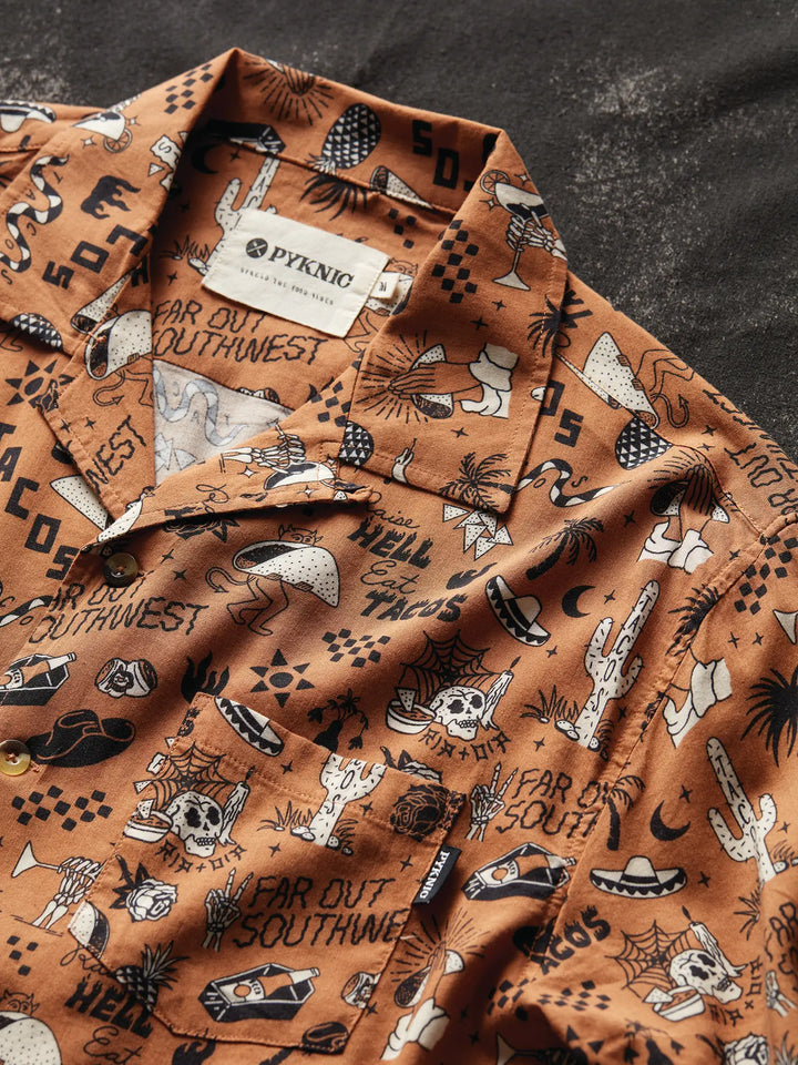 Raise Hell Eat Tacos Button Up