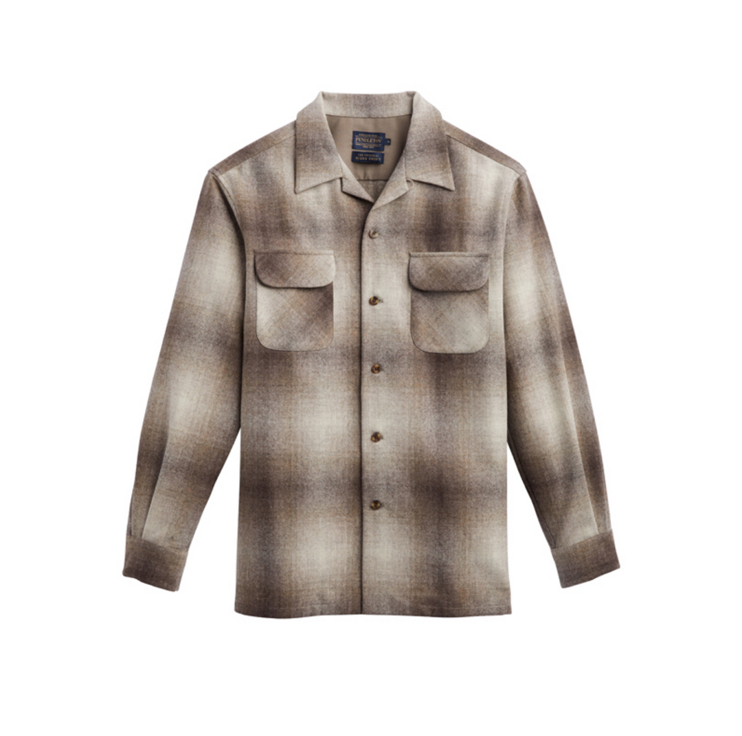 Plaid Board Shirt - Brown Ombre