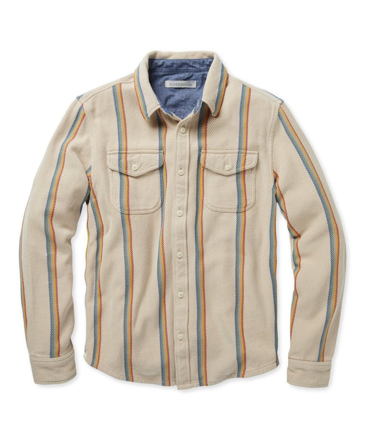 Blanket Shirt Wheat Rainbow Stripe