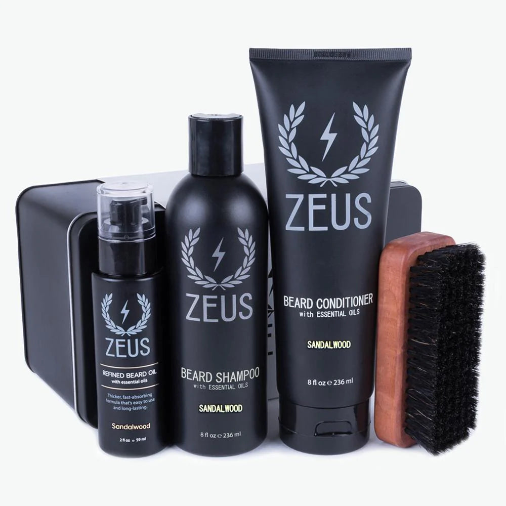 Deluxe Beard Care Kit, Refined Oil, Sandalwood