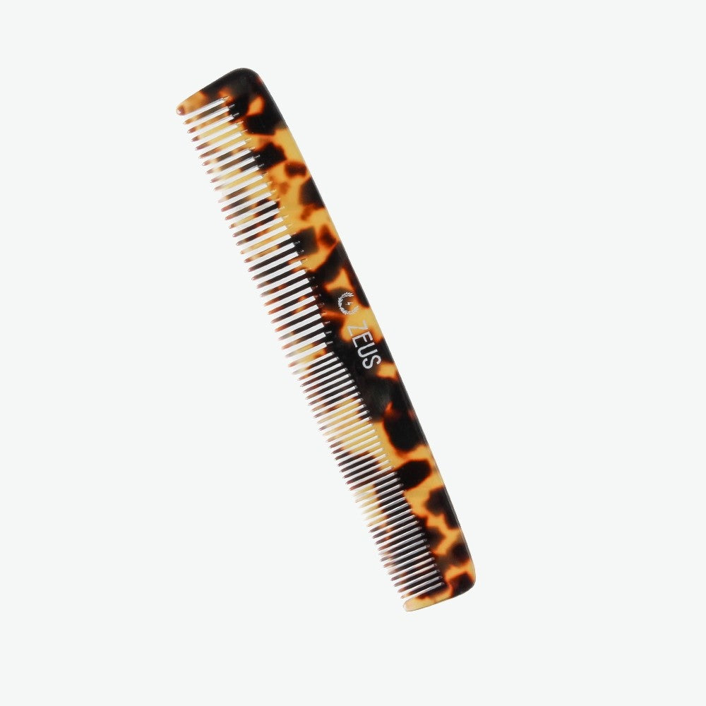 Handmade Saw-Cut Beard Comb, Tortoiseshell