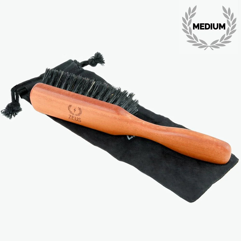 Handled Mustache & Beard Brush - Medium Firm