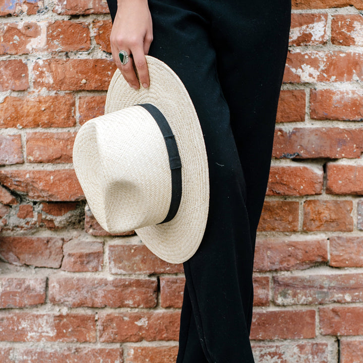 Yellow 108 Stevie Palm Straw Fedora