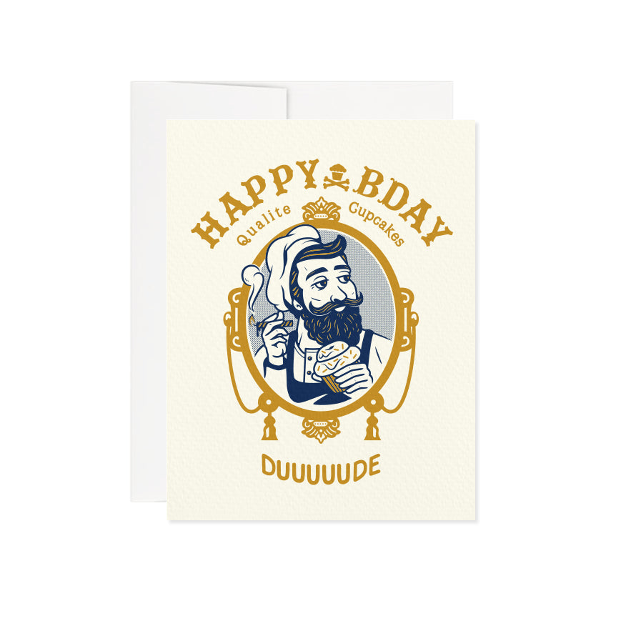 Qualite Cupcakes Greeting Card - A2 / Blank Interior