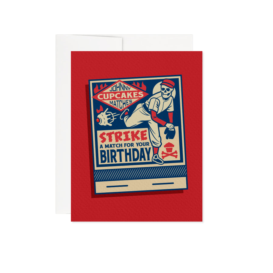 Birthday Strike Greeting Card - A2 / Blank Interior