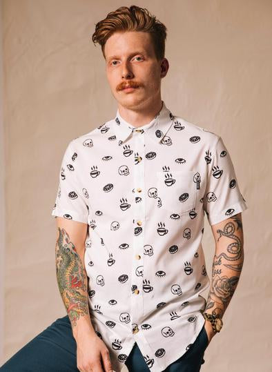 Morning Glory Men's Button-Up Shirt