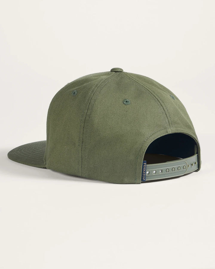 Logo Flat Brim Hat - Army Green