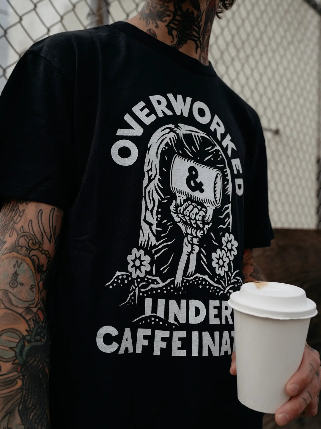 Over Worked Under Caffeinated Tee
