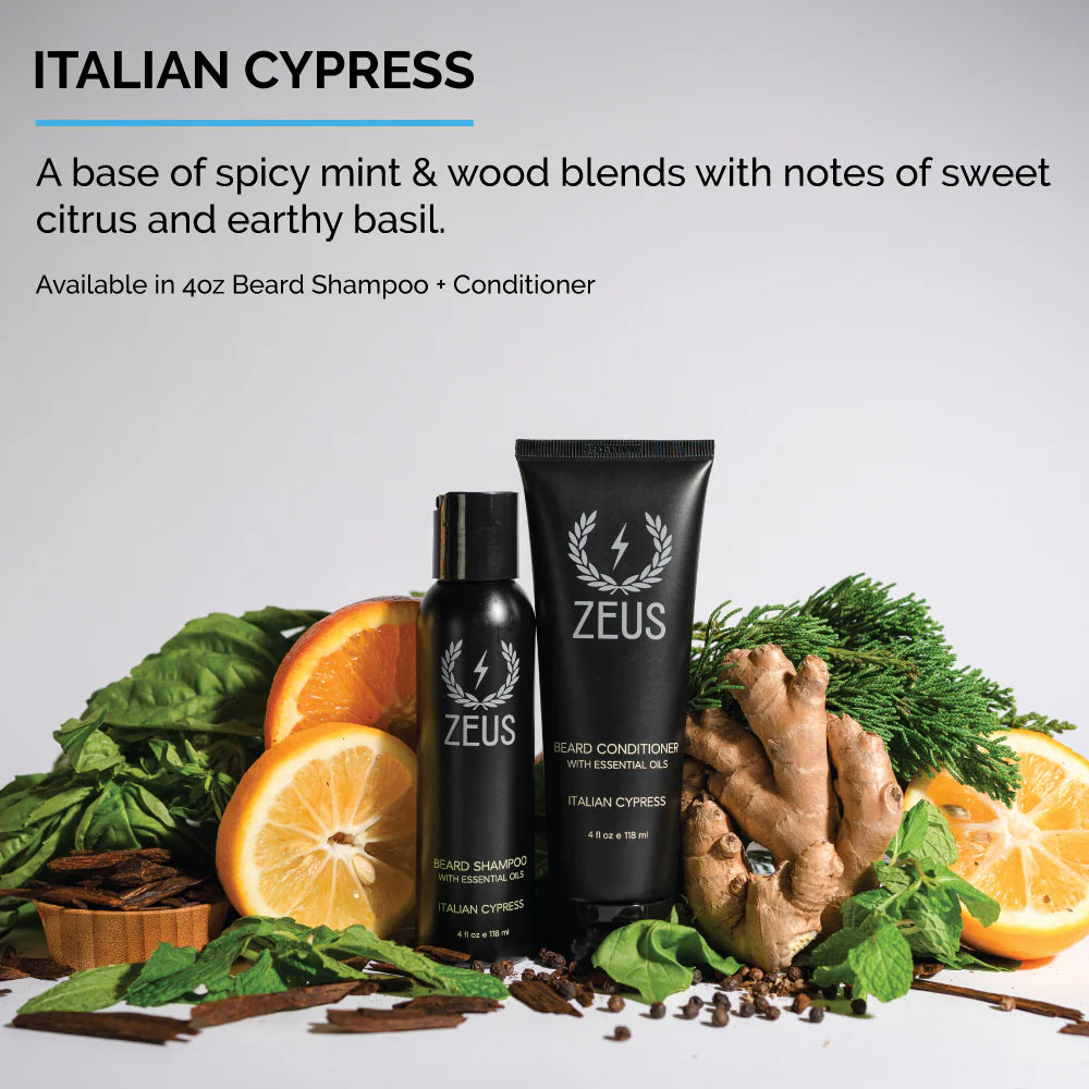 Italian Cypress Beard Shampoo + Conditioner Set