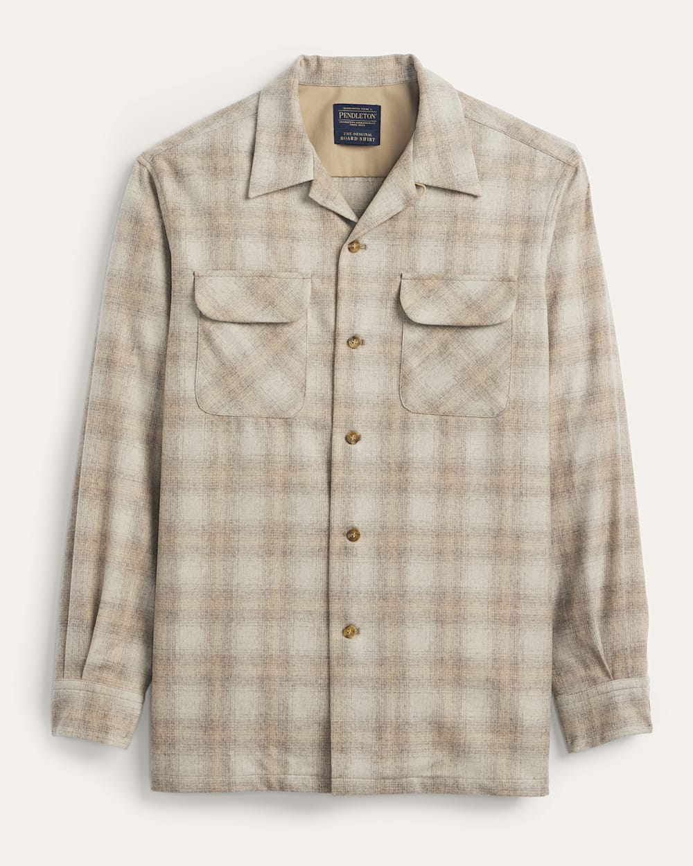 Men's Plaid Board Shirt - Tan Ombre