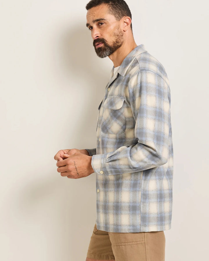 Men's Plaid Board Shirt - Tan/Blue/Grey Ombre