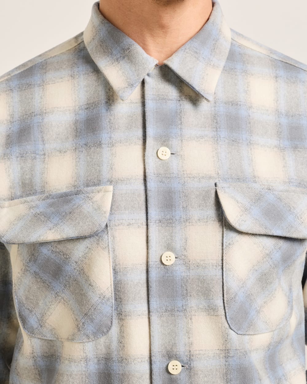 Men's Plaid Board Shirt - Tan/Blue/Grey Ombre