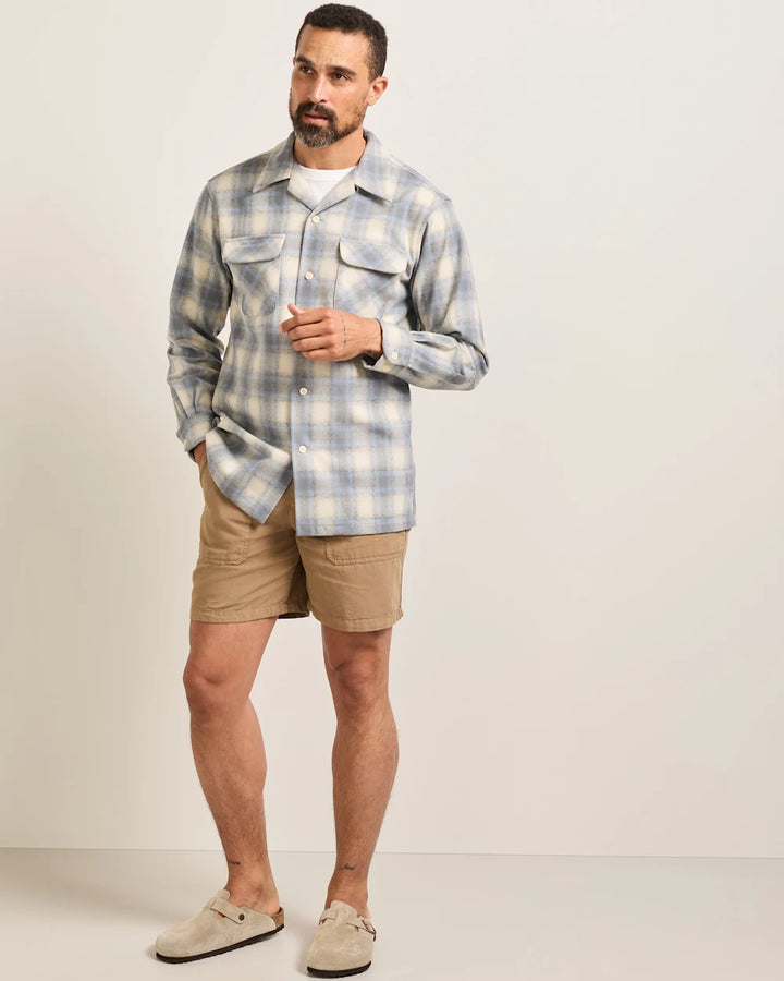 Men's Plaid Board Shirt - Tan/Blue/Grey Ombre