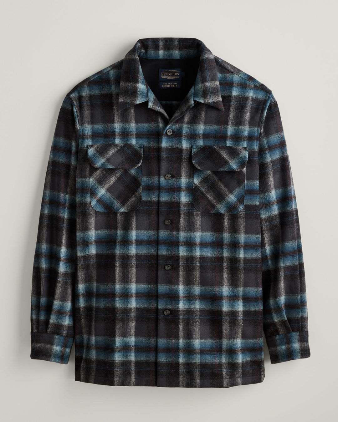 Board Shirt - Grey Mix/Aqua Plaid