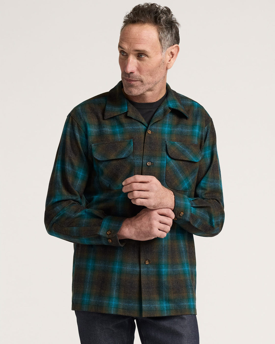 Plaid Board Shirt - Teal/Charcoal