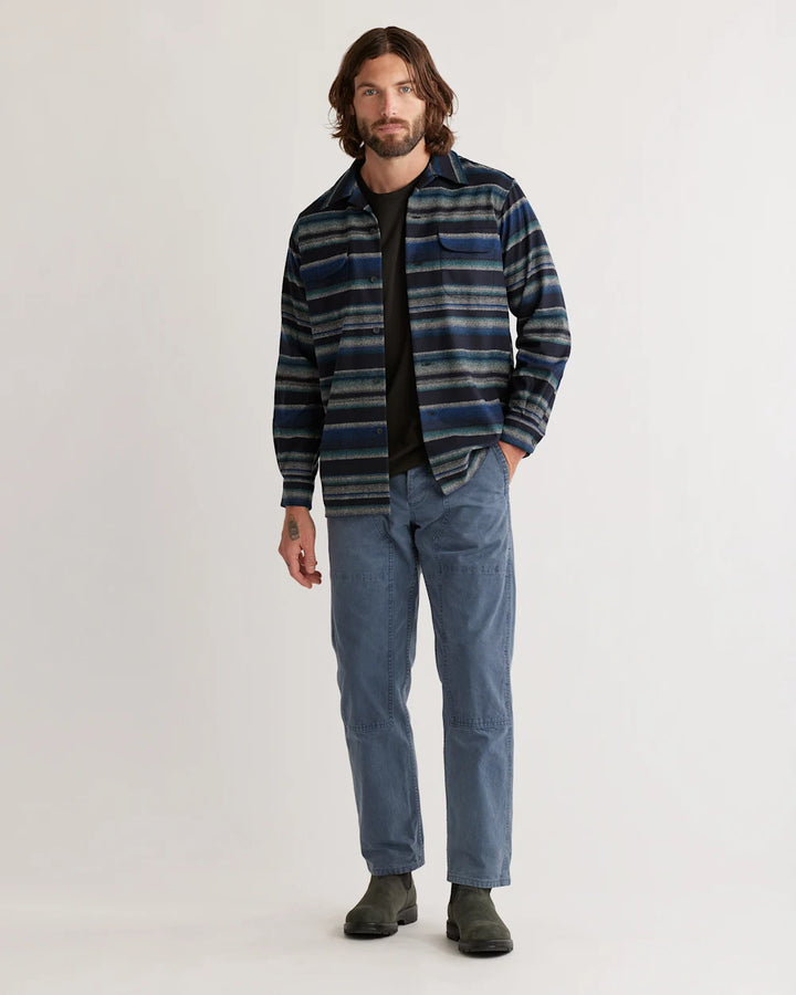 Stripe Board Shirt - Blue Serape