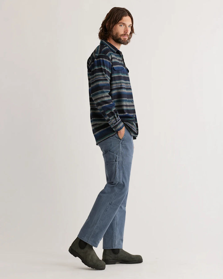 Stripe Board Shirt - Blue Serape