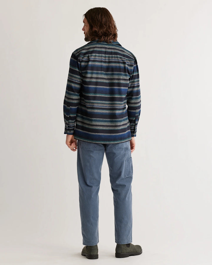 Stripe Board Shirt - Blue Serape