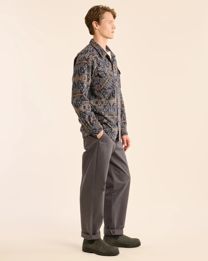 Jacquard Board Shirt - Navy Harding Trail