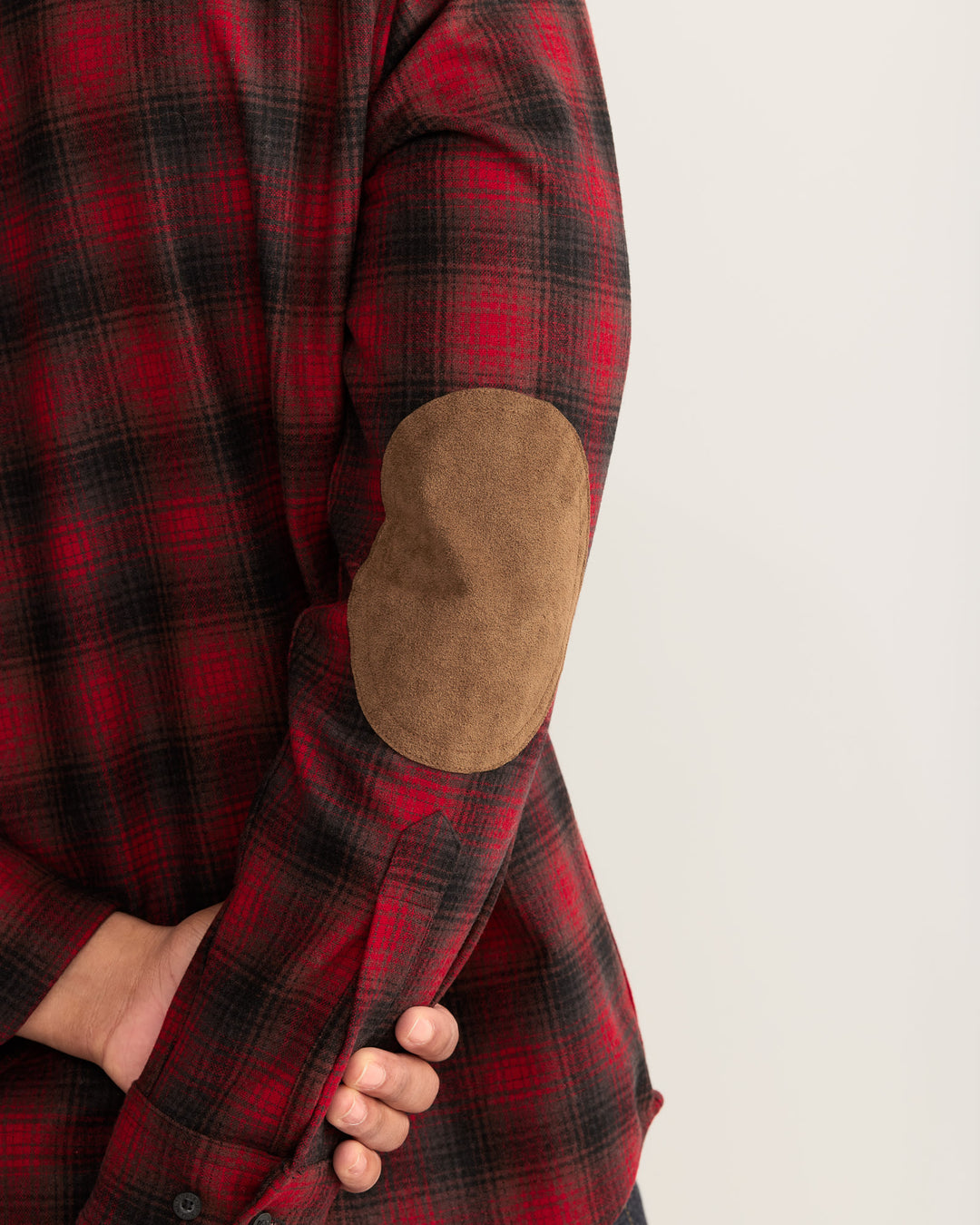 dress shirt elbow patch Men's Elbow Patch Trail Shirt - Brown/Brick Ombre - Pendleton