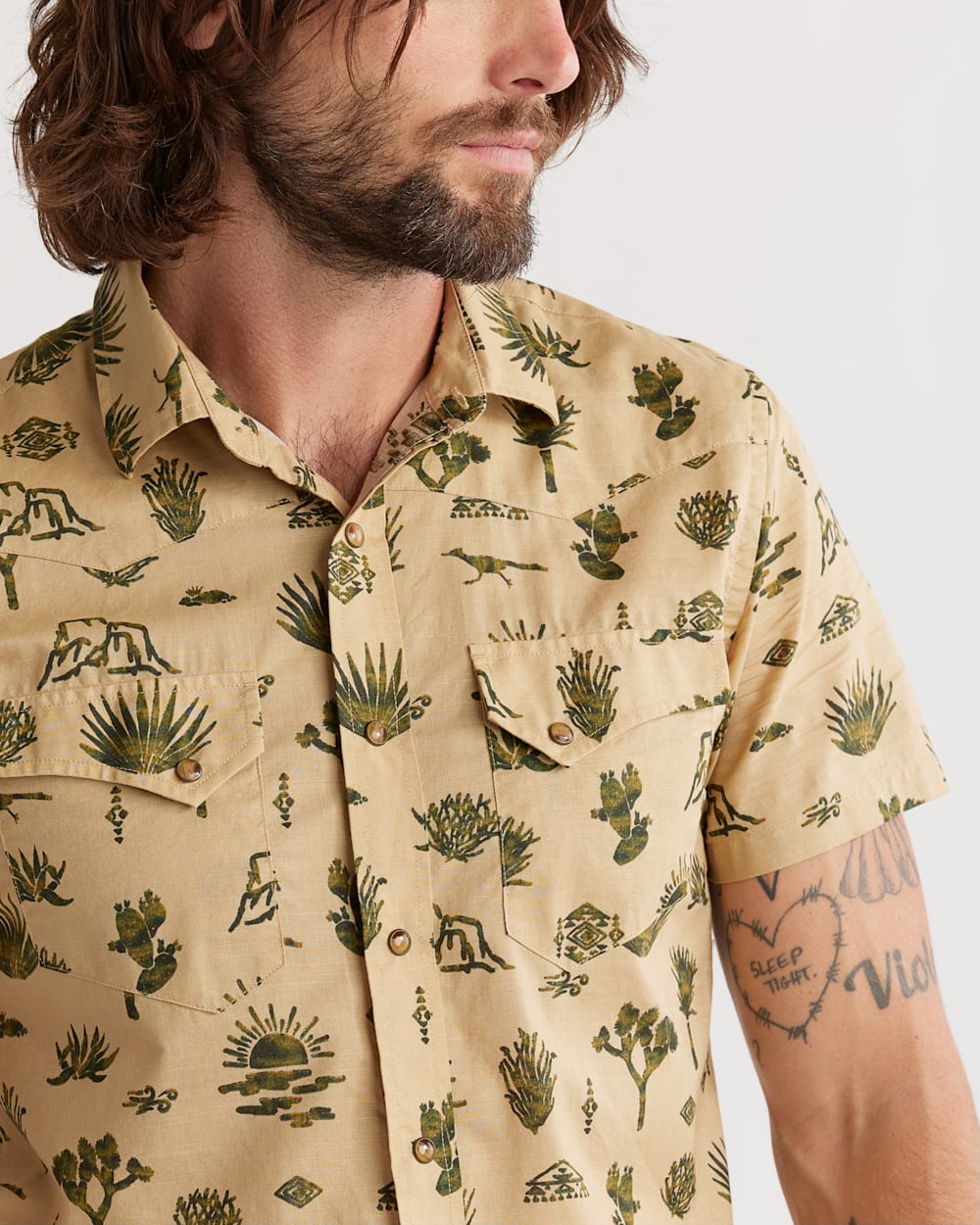 MEN'S SHORT-SLEEVE LARAMIE SNAP-FRONT SHIRT - Tan Yucca Valley