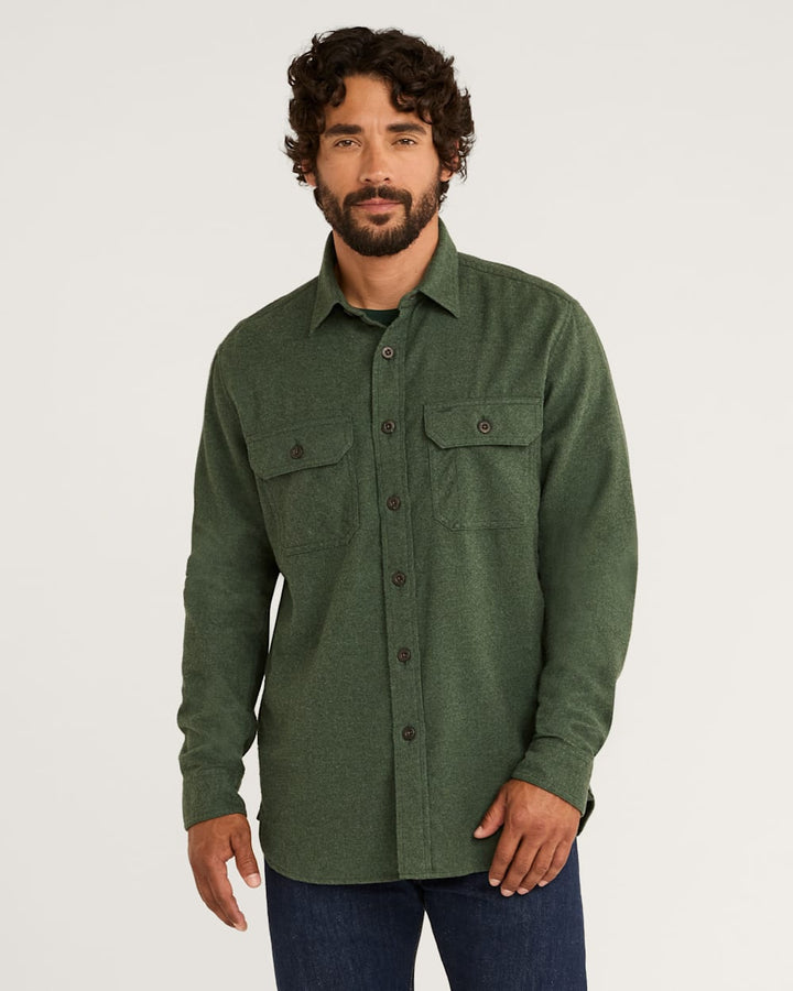 Burnside Doublebrushed Flannel - Green