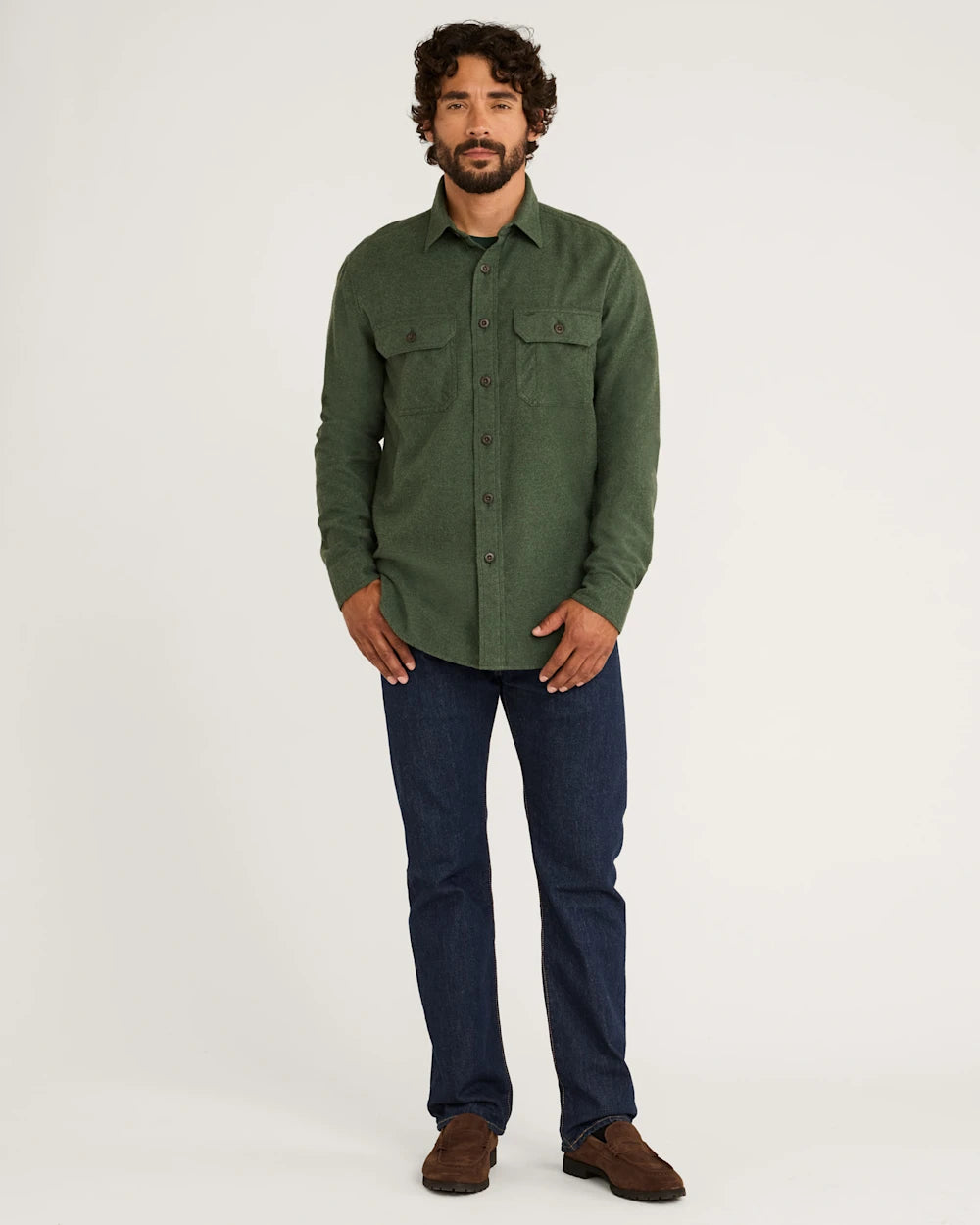 Burnside Doublebrushed Flannel - Green