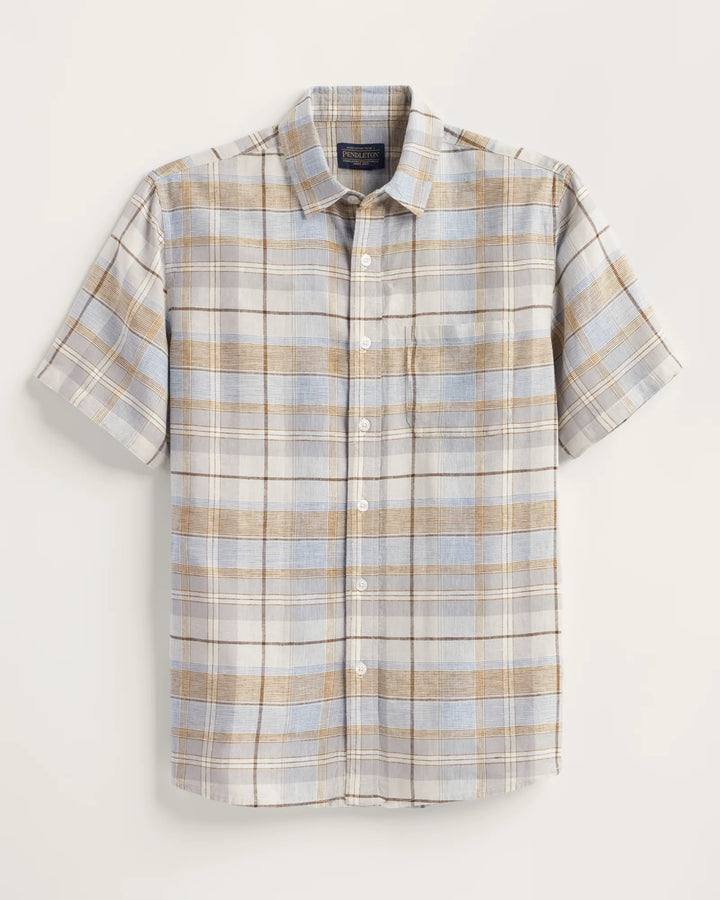 Men's Plaid Shoreline Linen Shirt