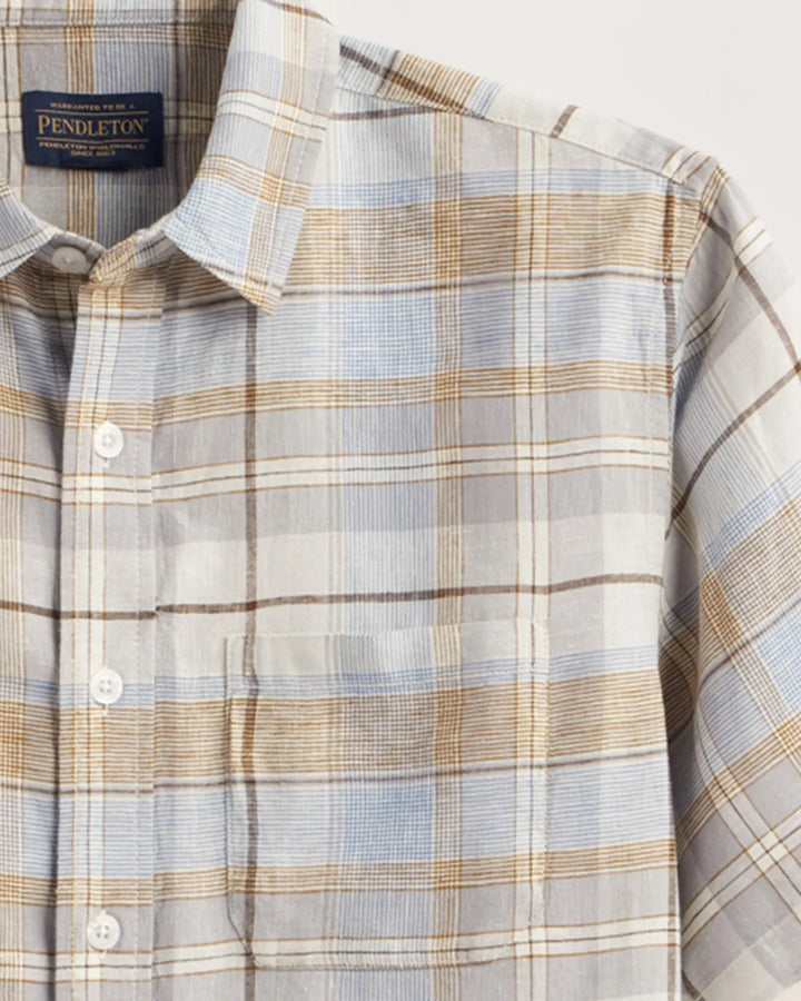 Men's Plaid Shoreline Linen Shirt