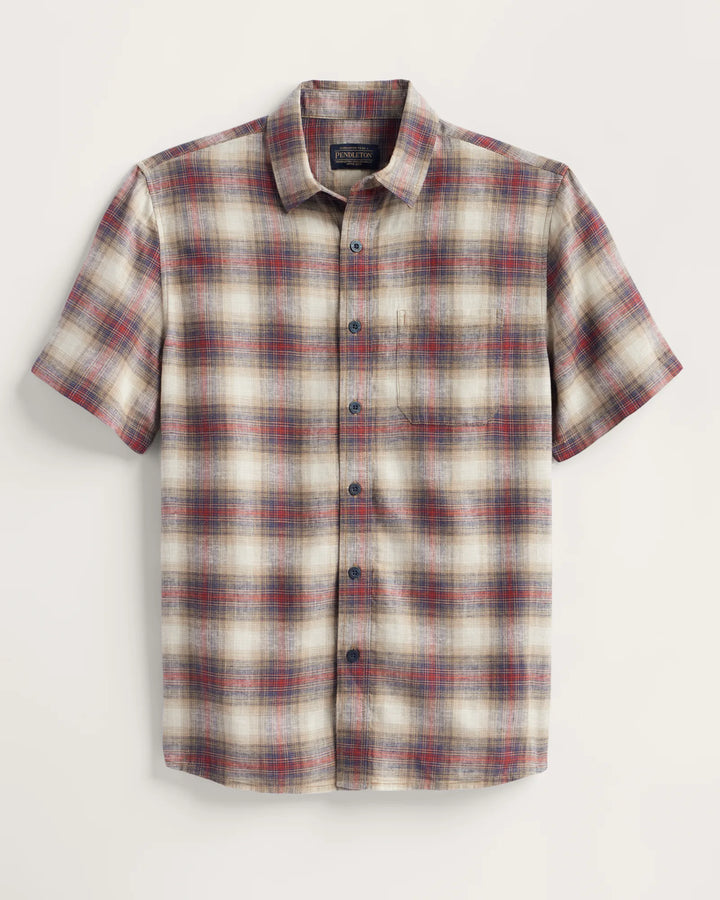 Men's Plaid Shoreline Linen Shirt