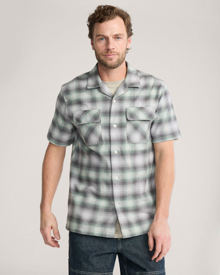 Baja Board Shirt Short Sleeve - Charcoal/Grey Plaid