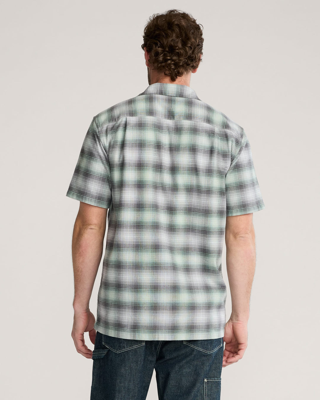 Baja Board Shirt Short Sleeve - Charcoal/Grey Plaid
