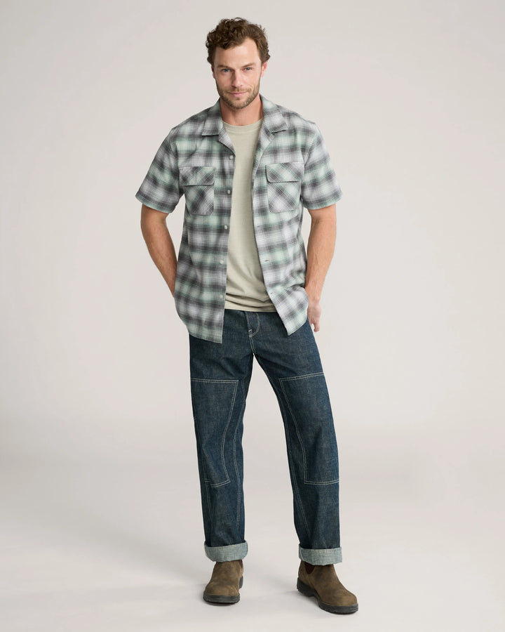 Baja Board Shirt Short Sleeve - Charcoal/Grey Plaid
