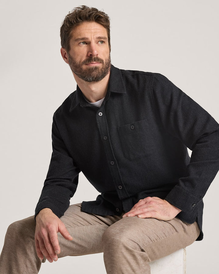 Men's Fremont Cotton Flannel Shirt - Charcoal Heather