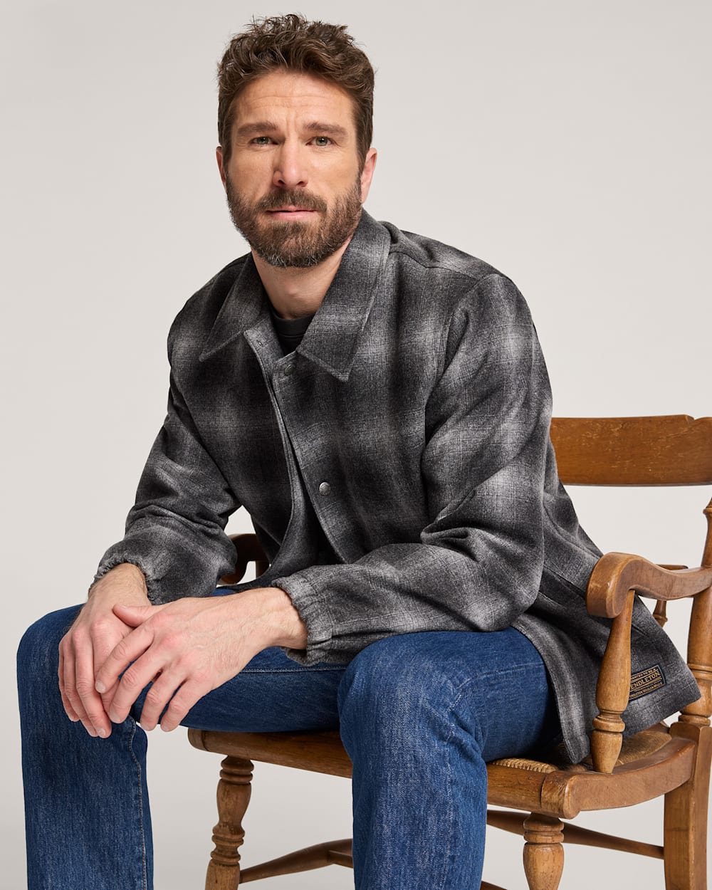 Quilted Wool Coaches Jacket