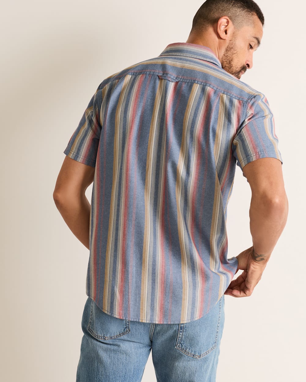 Men's Short Sleeve Stripe Bayside Shirt