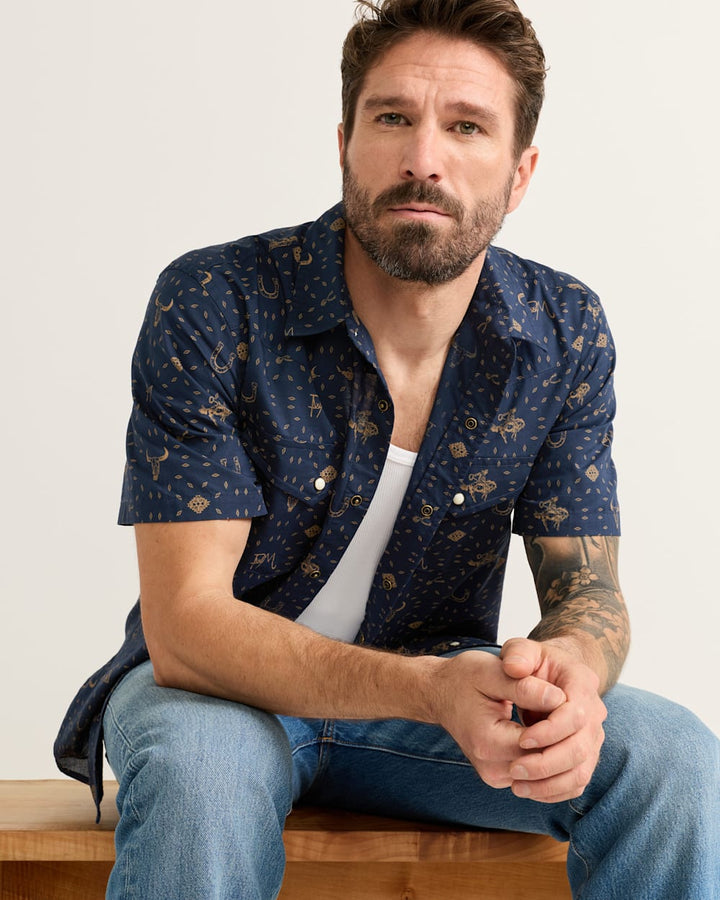 Men's Short Sleeve Laramie Snap-Front