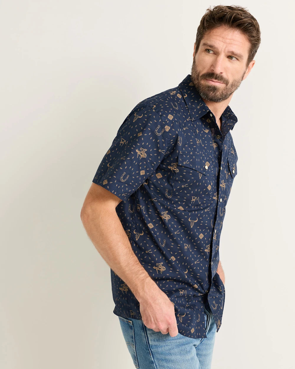 Men's Short Sleeve Laramie Snap-Front