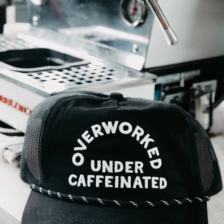Overworked Under Caffeinated Hat