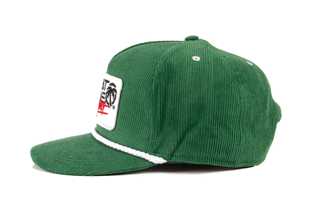 Checker Bandit Green Corduroy Hat