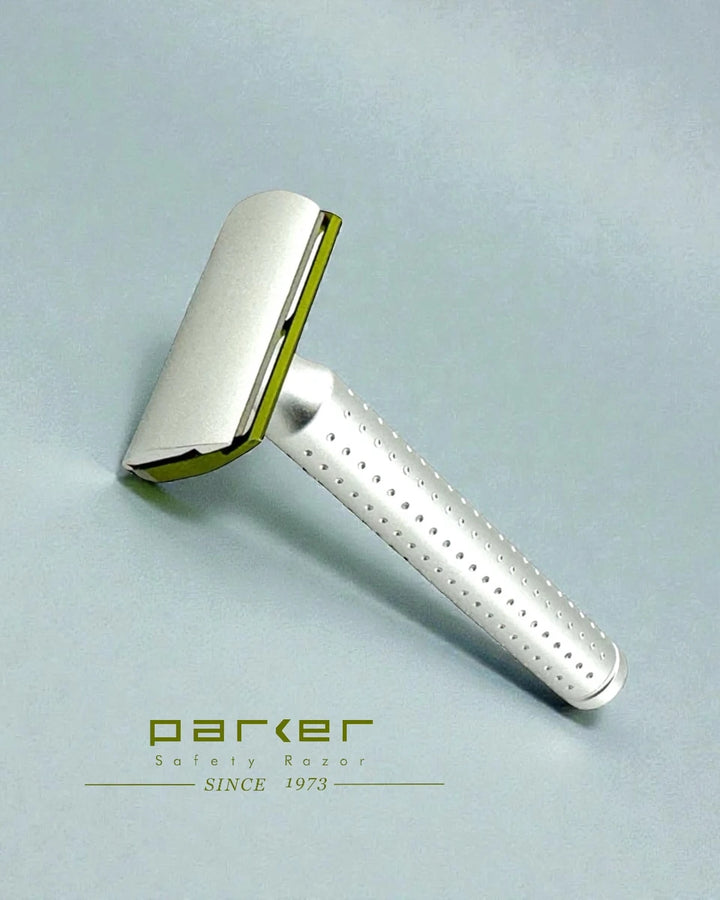 Parker AeroShave Aluminum Safety Razor-Long Handle