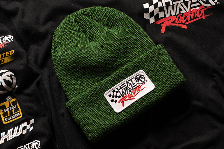 Checker Bandit Green Beanie